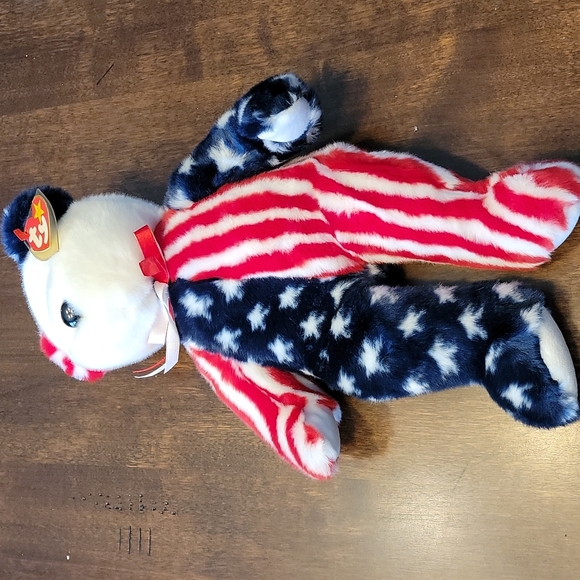 TY BEANIE BUDDY-SPANGLE-4TH OF JULY! American Teddy bear - Picture 2 of 4
